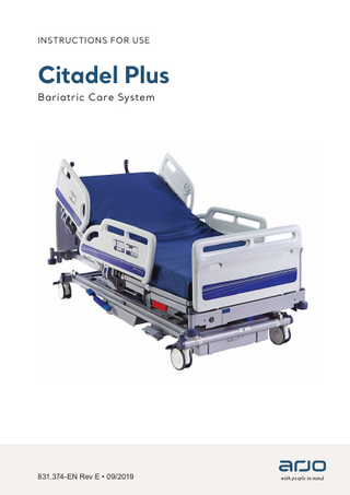 Citadel Plus Bariatric Care System Instructions For Use Rev E Sept 2019