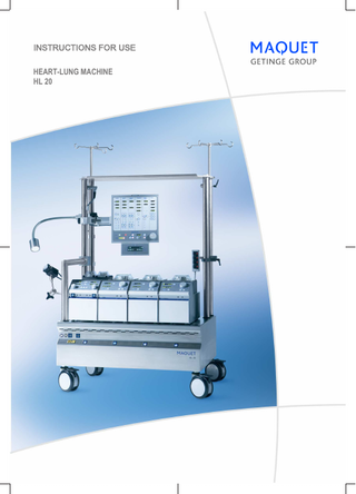 HL 20 HEART-LUNG MACHINE User Manual Aug 2014