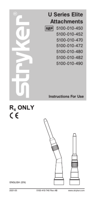 U Series Elite Attachments Instructions for Use Rev AB May 2021