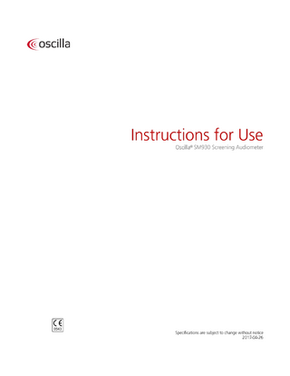 Oscilla SM930 Instructions for Use April 2017