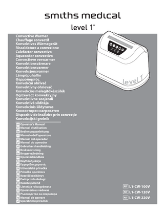 level 1 Convection Warmer Operators Manual ( L1-CW-220V ) Rev 303