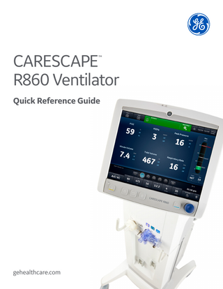 CARESCAPE R860 Quick Reference Guide March 2020