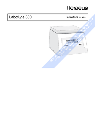 Labofuge 300 Instructions for Use Jan 2003