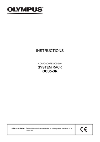 OCS5-SR COLPOSCOPE OCS-500 System Rack Instructions Feb 2014