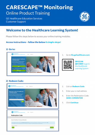 CARESCAPE Monitoring Online Product Training Guide 2020