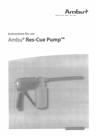 Res-Cue Pump Instructions for Use