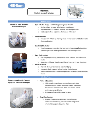 Hill-Rom 900SSR Holistic Approach Guide