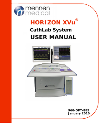 HORIZON XVu USER MANUAL Jan 2010