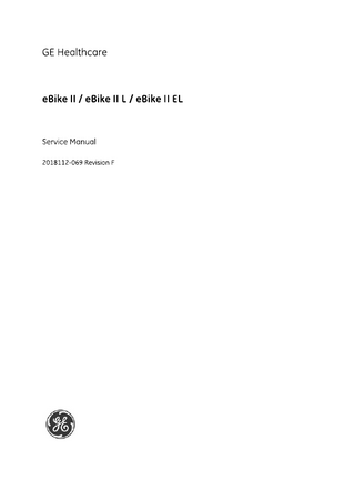 eBike II, eBike II L & eBike II EL Service Manual Rev F Nov 2018