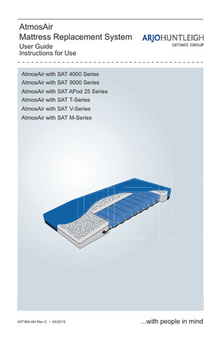 ARJOHUNTLEIGH AtmosAir Mattress Instructions for Use Rev C April 2015