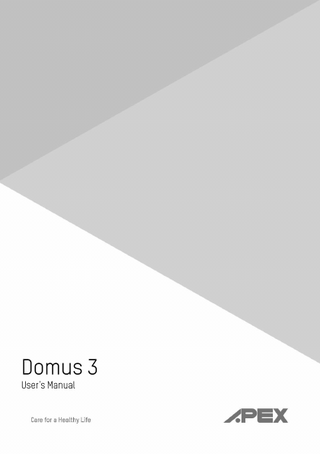 Domus 3  Alternating Pressure Redistribution System Ver 1. 6 Users Manual Feb 2019