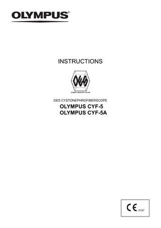 CYF-5 OES CYSTONEPHROFIBERSCOPE Instructions July 2019