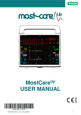 MostCareUp USER MANUAL  MA451BSI Rev. 19 of 16.02.2021  1  