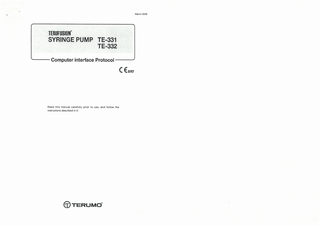 TE331 and 332 Computer Interface Manual March 2002