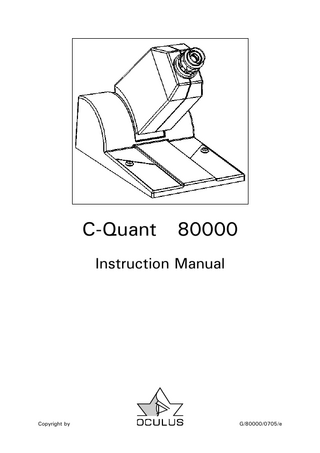 C-Quant 80000 Instruction Manual July 2005