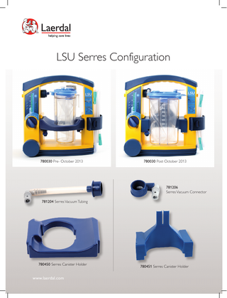 LAERDAL SUCTION UNIT (LSU) Serres Configuration Oct 2013