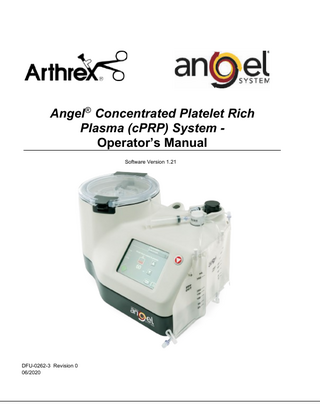 Angel cPRP System Operators Manual sw ver 1.21 Rev 0 June 2020