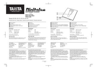 Digital Scale HD-305 313 314 316 Operating Instructions