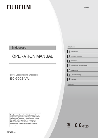 Lower Gastrointestinal Endoscope Operation Manual