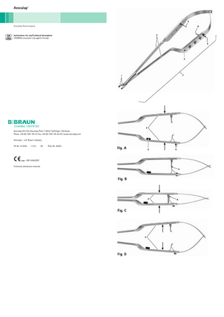 YASARGIL Aneurysm Clip Applier Forceps Instructions for Use/Technical Description