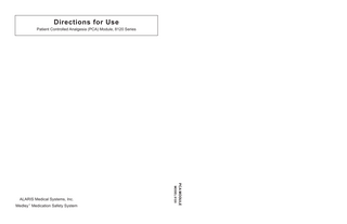 PCA Module 8120 Series Directions for Use