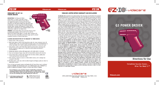 EZ-IO G3 Power Driver Directions for Use Rev E