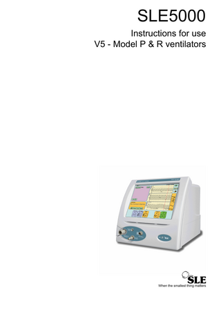 SLE5000 V5 Model P&R Instructions for Use Issue 3